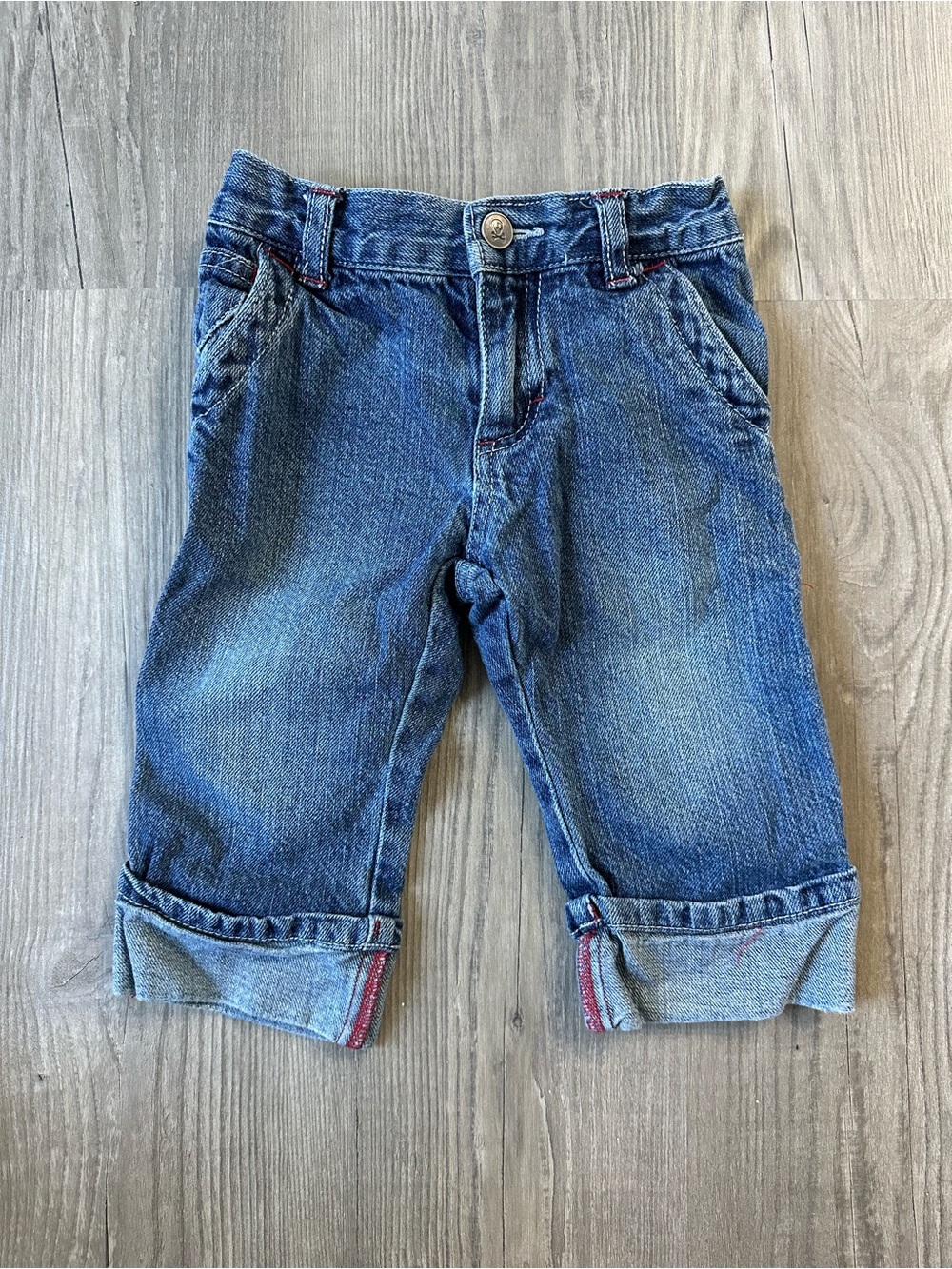 Cherokee Kids Dark Blue Rolled Cuff Jeans 12m